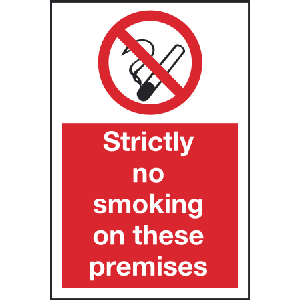 small no smoking signs