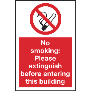 small no smoking signs
